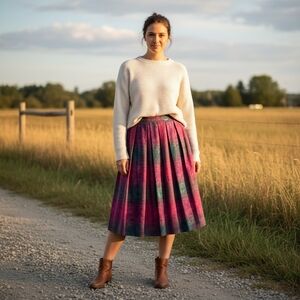 Geiger made in Austria Vintage pleated maxi skirt size 42